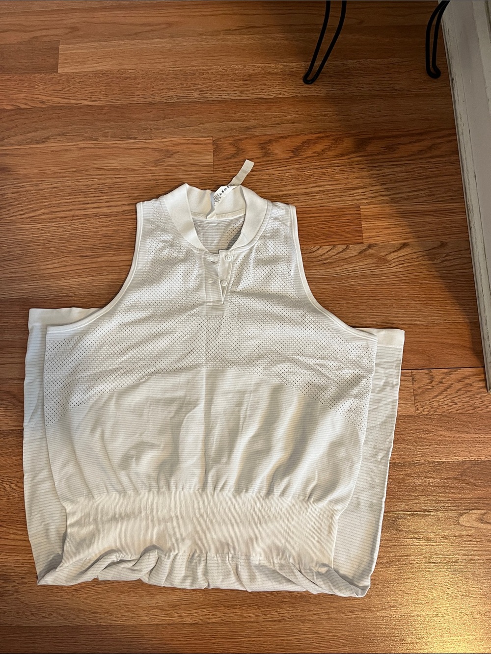 lululemon athletica White Mesh Sleeveless Tank